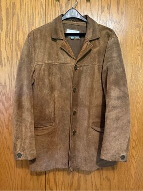 Wilsons Leather M. Julian Genuine Suede Jacket Brown Men’s XL Vintage